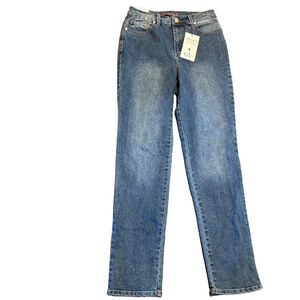 Gloria Vanderbilt Amanda Tapered Leg Blue Denim Jeans Size 4 NWT